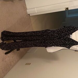 Kaitlyn Black and White Patterned Jumpsuit